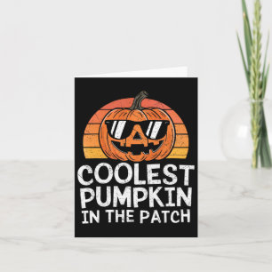 Coolest Pumpkin In The Patch Halloween Outfit Teen Card