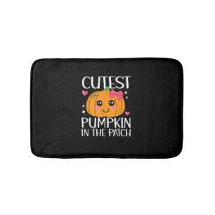 Coolest Pumpkin In The Patch Halloween Thanksgivin Bath Mat