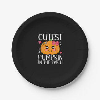Coolest Pumpkin In The Patch Halloween Thanksgivin Paper Plate