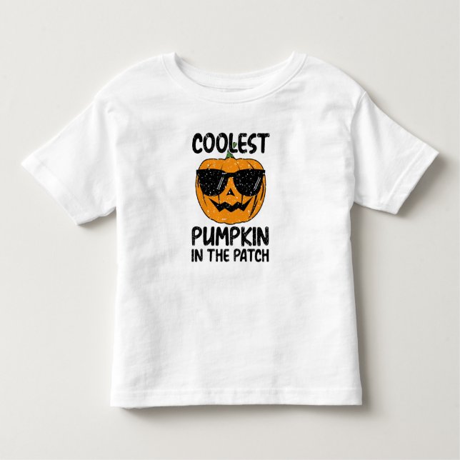 Coolest Pumpkin in the patch, Halloween Toddler T-Shirt (Front)