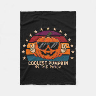Coolest Pumpkin In The Patch Kids Boys Toddler Hal Fleece Blanket