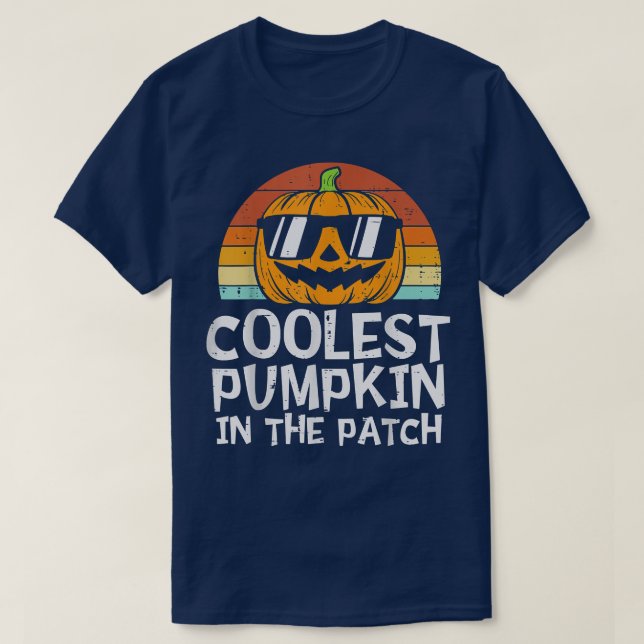 Coolest Pumpkin In The Patch Toddler Boys Hallowee T-Shirt (Design Front)
