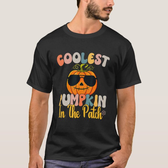 Coolest Pumpkin In The Patch Toddler Boys Hallowee T-Shirt (Front)