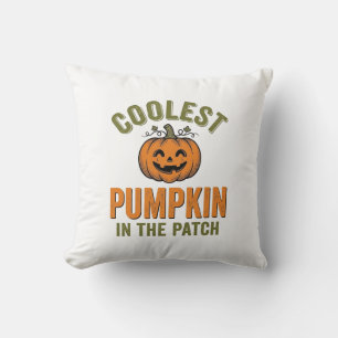 Coolest Pumpkin in the Patch Vintage Halloween Des Cushion