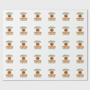 Coolest Pumpkin in the Patch Vintage Halloween Des Wrapping Paper