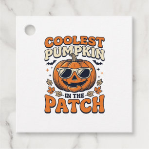 Coolest Pumpkin In The Patch Vintage Halloween Shi Favour Tags