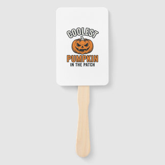 Coolest Pumpkin in the Patch Vintage Halloween Shi Hand Fan