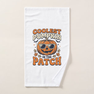 Coolest Pumpkin In The Patch Vintage Halloween Shi Hand Towel
