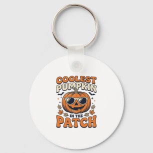 Coolest Pumpkin In The Patch Vintage Halloween Shi Key Ring