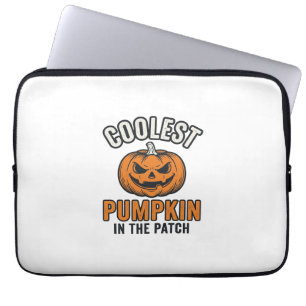 Coolest Pumpkin in the Patch Vintage Halloween Shi Laptop Sleeve
