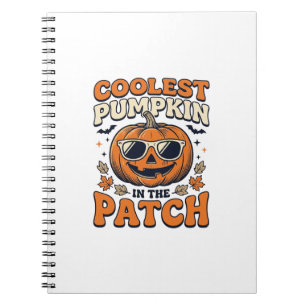 Coolest Pumpkin In The Patch Vintage Halloween Shi Notebook