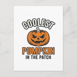 Coolest Pumpkin in the Patch Vintage Halloween Shi Postcard