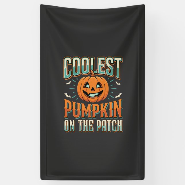 Coolest Pumpkin On The Patch Halloween Design_1 Banner (Vertical)
