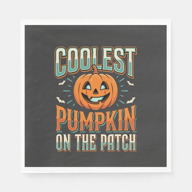 Coolest Pumpkin On The Patch Halloween Design_1 Napkin (Front)