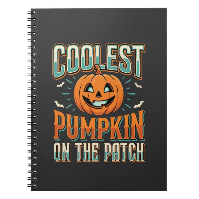 Coolest Pumpkin On The Patch Halloween Design_1 Notebook (Front)