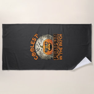 Coolest Pumpkin Patch Halloween Spooky Sunglasses_ Beach Towel