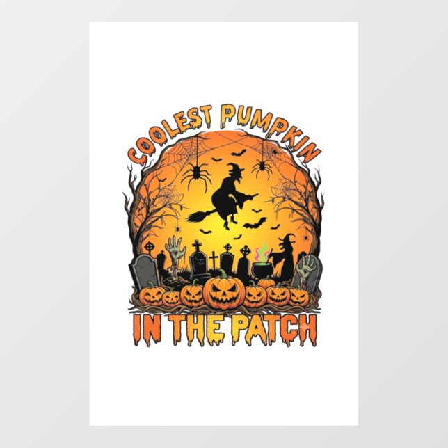 Coolest Pumpkin Patch Halloween Witch Spiders Grav (Sheet)