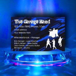 Coolest Rock Band Grunge Style Business Card