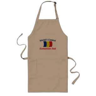 Coolest Romanian Dad Long Apron