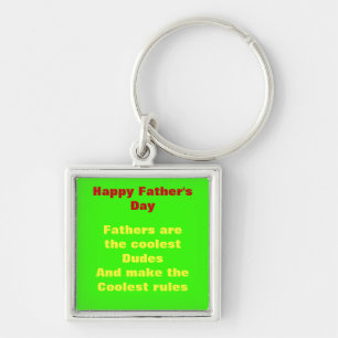 Coolest rules father's day key ring