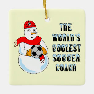 Coolest Soccer Coach T-Shirt Ceramic Ornament