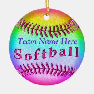 Coolest Softball Ornaments Personalised TEAM NAME