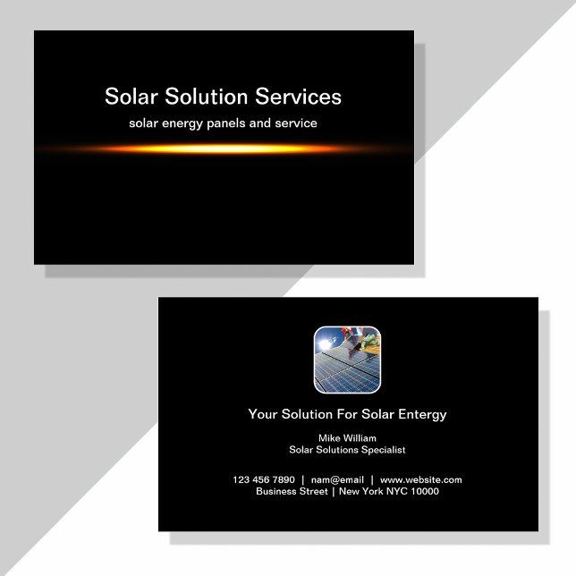 Coolest Solar Energy Systems Business Card Design (Creator Uploaded)