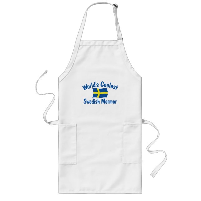 Coolest Swedish Mormor Long Apron (Front)