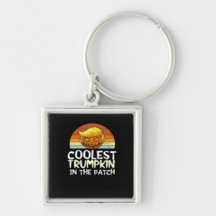 Coolest Trumpkin Patch Key Ring