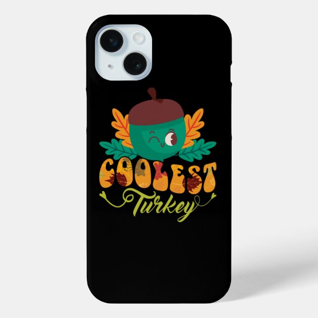 coolest turkey fall thanksgiving day Case-Mate iPhone case (Back)