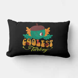 coolest turkey fall thanksgiving day lumbar cushion