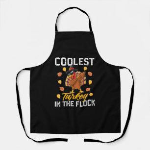 Coolest Turkey In The Flock Boys Kids toddler Than Apron