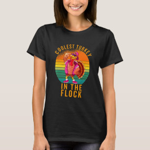 Coolest Turkey In The Flock Thanksgiving Kids Boys T-Shirt