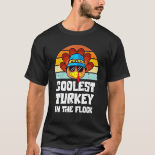 Coolest Turkey In The Flock Toddler Boys Thanksgiv T-Shirt