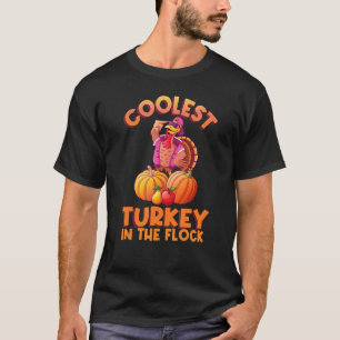 Coolest Turkey In The Flock Toddler Boys Thanksgiv T-Shirt