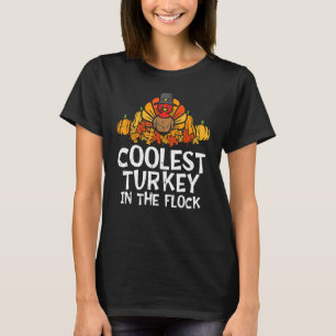 Coolest Turkey In The Flock Toddler Boys Thanksgiv T-Shirt