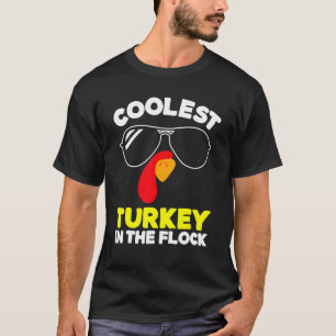 Coolest Turkey In The Flock Toddler Boys Thanksgiv T-Shirt