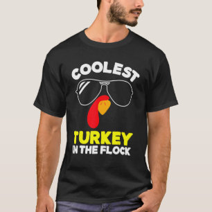 Coolest Turkey In The Flock Toddler Boys Thanksgiv T-Shirt