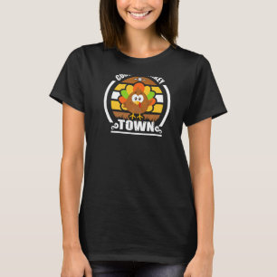 Coolest Turkey in Town Thankful Blessed Simple Quo T-Shirt