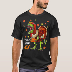 Coolest Turkey Trex Dinosaur Happy Thanksgiving Bo T-Shirt