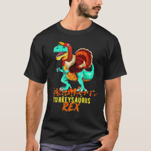 Coolest Turkey Trex Dinosaur Happy Thanksgiving Bo T-Shirt