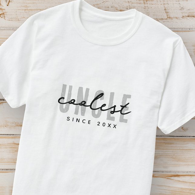 Coolest Uncle Modern Elegant Simple Father's Day T-Shirt (Creator Uploaded)