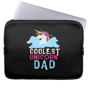 Coolest Unicorn Dad Cute Unicorn Lovers Funny Unic Laptop Sleeve