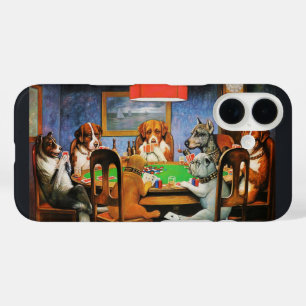 Coolidge Classic Vintage Dog Poker Game Art iPhone 16 Case