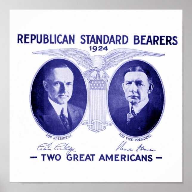 Coolidge-Dawes 1924 Framed Poster (Front)