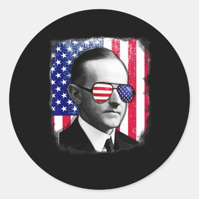 Coolidge Us Flag 4th Of July  Classic Round Sticker (Front)