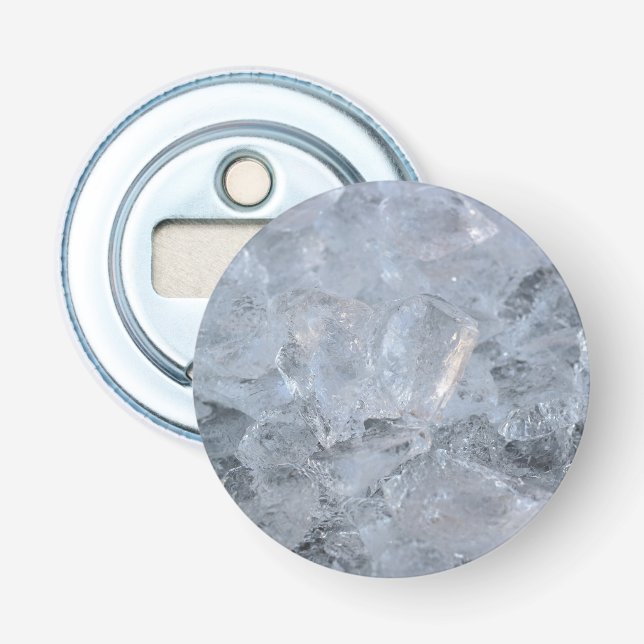 Cooling Ice Cube Texture Image Bottle Opener (Front)