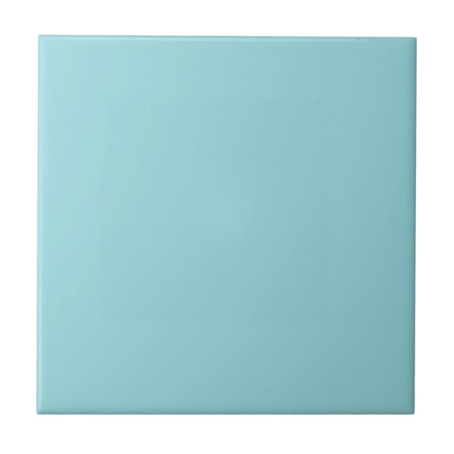 Cooling Waterspout Blue Solid Colour Print, Pastel Ceramic Tile (Front)
