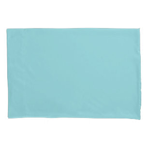 Cooling Waterspout Blue Solid Colour Print, Pastel Pillowcase