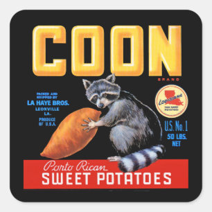 Coon Brand Sweet Potatoes Square Sticker